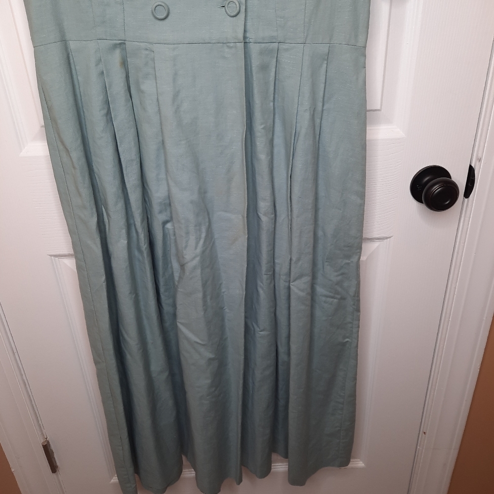 Laura Ashley size 12 vintage blue long dress - Picture 2 of 8